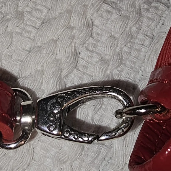 Brighton Mini Crossbody Lightweight Nylon Red Shoulder Wallet - Picture 4 of 15